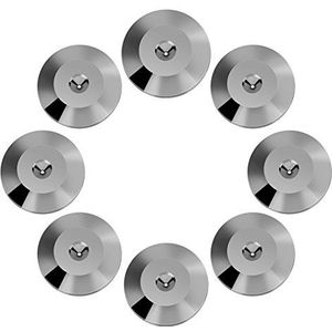 Richer-R 8 stuks sluitring voor spikes, 8 stuks/set spikeonderzetters koperen luidspreker Shock Base Pad,universele schokabsorberende voetenmat voor luidsprekers, versterker, spikes, Wapenkleur