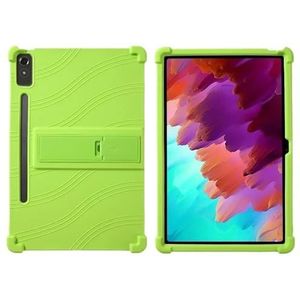 Soft Silicon Tablet Cover Geschikt for Lenovo Tab K12 2023 12.7inch TB-240FC Siliconen Stand Schokbestendig Shell(Green)
