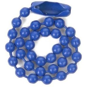 20 stuks 17 kleuren legering bal kralen ketting voor sieraden maken ketting armband DIY sleutelhanger 12 cm connector dog tag charme accessoires-koningsblauw-12 cm x 2,4 mm