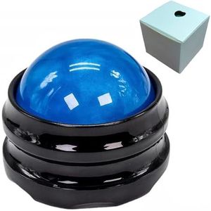 PHCOMRICH Handmatige massagebal, massageapparaat en therapieapparaat voor spierpijn, schouders, armen, nek, rug, voeten, lichaam, diep weefsel, stijfheid, gewrichtspijn, stressvermindering (blauw)