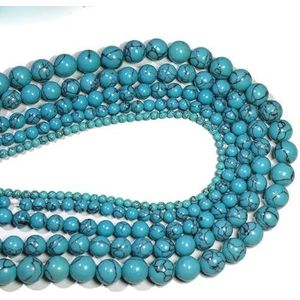 Zwarte Onyx Agaat ronde stenen kralen voor sieraden maken doe-het-zelf armband ketting hangers 4/6/8/10/12/mm streng 15''-blauw turkoois-10 mm Ongeveer 36 stuks