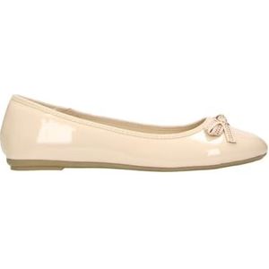 Fitters dames ballerina's Liv in kleur Nude Patent, grote maat damesschoenen - grote damesschoenen, Liv 44 EU Nude Patent