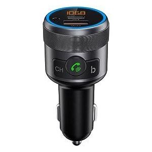 WE - Bluetooth V5.1 FM-zender - Metalen Afwerking - USB-poort QC 3.0 18W en USB-C PD24W