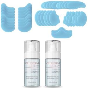 Velform Renew Anti-rimpel oogmasker, oogpatch, nek, voorhoofd en wangen, met collageen-proteïnespray, effectieve behandeling, lifting, vermindert rimpels (2 dozen, 42 patches))
