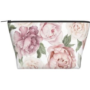 Lente Seizoen Roze Bloemen Bloemen, Toilettas Make-up Bag Cosmetische tas Draagbare Reizen Toilettas, zoals afgebeeld, Eén maat