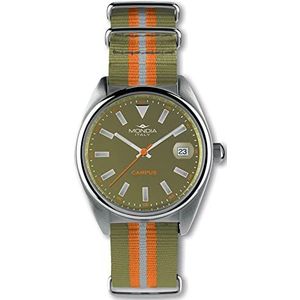 Mondia Campus Mannen Analoog Japanse Quartz Horloge met Nylon Armband MI728-3CT