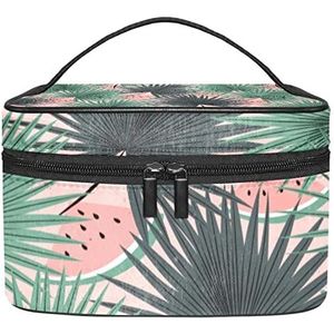 Make-up Organizer Bag, Travel Makeup Bag Organizer Case Draagbare Cosmetische Tas voor Vrouwen en Meisjes Toiletries Roze Watermeloen, Meerkleurig, 22.5x15x13.8cm/8.9x5.9x5.4in