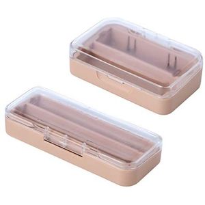 1 Set Plastic Lipstick Case Cosmetic Storage Box makeup storage case clear plastic container traveling makeup case lipstick organizer case travel toiletry containers clear lipstick (Color : Orange)