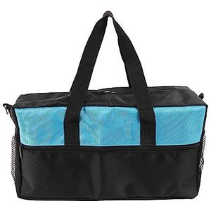 Syrisora Gereedschapstas Heavy Duty Brede Mond Oxford Doek Toolbag voor Elektricien met Zakken Opslag Organizer Zwart Blauw (16 Inch (38x22x25cm)