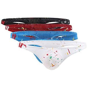 Panegy 4-pack Heren Slips Ondergoed Katoenen Strings Lage Taille Slipje Lingerie