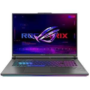 ASUS ROG Strix G18 G814JV-N6034W Laptop 45,7 cm (18") WQXGA Intel® Core™ i9 i9-13980HX 32 GB DDR5-SDRAM 2 TB SSD NVIDIA GeForce RTX 4060 Wi-Fi 6E (802.11ax) Windows 11 Home Zwart, Grijs