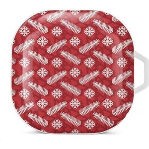 Sneeuwvlok oordopjes hoesje compatibel met Samsung hard shell beschermhoes wit stijl