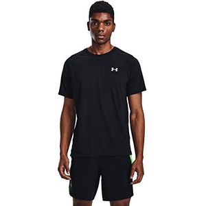 Under Armour UA Streaker ademend sportshirt met korte mouwen heren T-shirt met nauwsluitende pasvorm, zwart/zwart reflecterend, XL EU