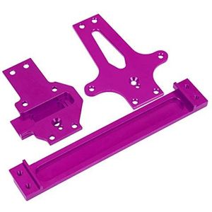 RC Autoradio Lade Aluminium Radio Lade Accessoire Geschikt voor WLtoys 1/12 124019 RC Auto Upgrade(Purper)