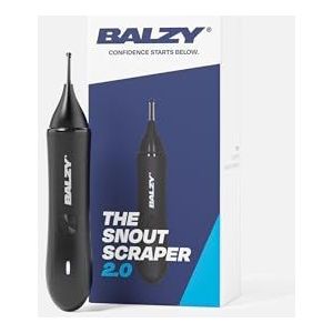 BALZY® SnoutScraper™ 2.0, Elektrische Neushaar- en Oorhaartrimmer, Pijnloos en Precies, Zwart, USB-C