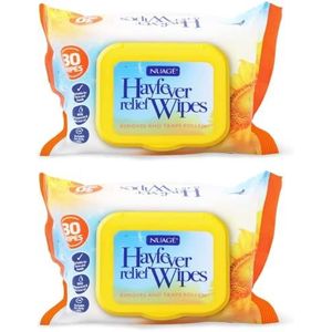 Miller & Co, Nuage Hooikoorts Relief Veegt - Allergie Relief, Natuurlijke remedie voor hooikoorts, 30 doekjes (2 stuks)
