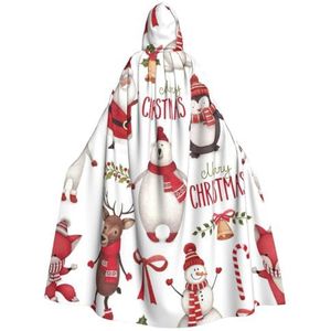 NEZIH Kerst Kerstman Hooded Mantel Voor Volwassenen, Carnaval Heks Cosplay Gewaad Kostuum, Carnaval Feestbenodigdheden, 185cm