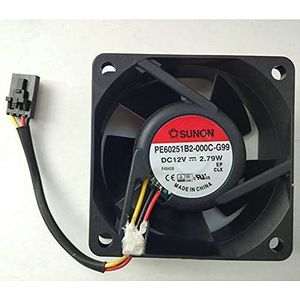 Original PE60251B2-000C-G99 12V 2.79W 6CM 3-Wire 4P Power Dissipation Cooling Fan