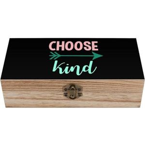 Choose Kind Houten Craft Opbergdozen met Deksels Keepsake Schat Sieraden Doos Organizer