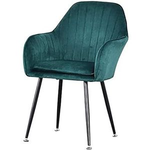 Fluwelen Eetkamerstoel, Woonkamerfauteuil Met Metalen Poten, Fluwelen Zitting En Rugleuning, Vrijetijdsbankstoel,B