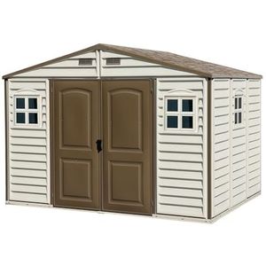 Duramax WoodSide V2 10' x 8' schuur - beige & bruin