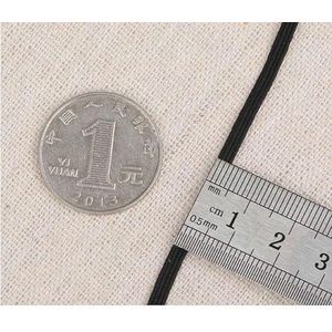 10-180M elastische band breedte 0,3-4,0 cm veelkleurig plat latex elastisch lint DIY naaien kledingstuk badpak broek rubberen rand-zwart 0,3 cm -10 m