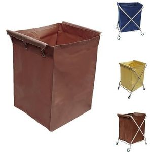 Vervangende voeringzak voor waswagen, Afneembare voering van commerciële kwaliteit met haak for opvouwbare trolleyvervangingstassen, schoonmaaktrolleytas, servicetrolleytas(C)