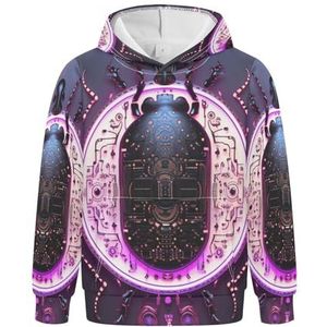 KAAVIYO Horoscoop Abstracte Cool Hoodies Atletische Hoodies Leuke 3D Print Sweatshirts voor Meisjes Jongens, Patroon, XXS