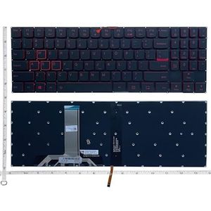 Voor Lenovo voor Legion Y520 Y520-15IKB R520 Y720 Y720-15IKB R720 R720-15IKB Y530 Y730 Y540 laptop Engels US toetsenbord achtergrondverlichting(Red backlit)
