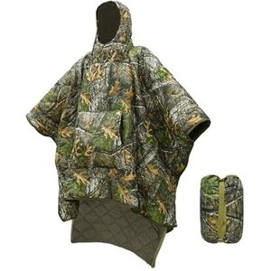 UBOHUZ Camo deken waterdichte isolatie poncho winter warme voering voor outdoor camping wandelen jacht survival noodslaapzak voor wandelen (kleur 1)