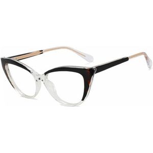 Halloween-cadeau Modieuze montuur, Unisex Brilmonturen Cat Eye Titanium Kunststof Multicolor(Black)