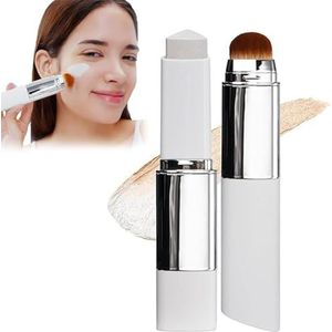 Chartming Color Changing Foundation Stick, Cover Cream V White Korean Foundation Stick with Volufiline, Full to Medium Coverage Base Makeup, for All Skin Types, with Brush Head (Natural)