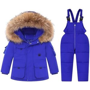JJZXD Kinderen Parka Overalls Winter Donsjack jumpsuit Warm kindersneeuwpak met capuchon (Color : D, Size : 24M)
