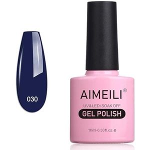 AIMEILI Gel Nagellak UV LED Gellack Soak Off Gel Polish - Navy Seals (030) 10ml