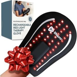 LifePro Rode lichttherapiehandschoen - Oplaadbare led-handschoen voor infraroodlichttherapie, voor handstijfheid - roodlichttherapie thuis - Rood lichttherapieapparaat handschoen of