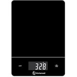 Kitchenwell Digitale Precisie Keukenweegschaal – Weegschaal Keuken - 1gr - 15kg – Tarra Functie - Zwart