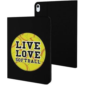 Live Love Softballs hoesje compatibel voor ipad Air5/air4 (10.9 inch) /ipad Pro 2018 (11 inch) slanke hoes beschermende tablet hoesjes standaard cover