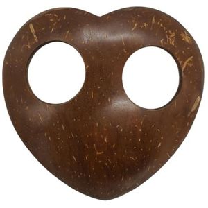 PANASIAM Coconut buckle, Heart, ∅ 7,5 cm