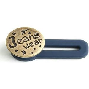 1/5/10 stuks metalen knoopverlenger voor het naaien van broeken en jeans, verstelbare intrekbare tailleverlengers, knoopvergroter voor tailleband - brons F-1 stuks