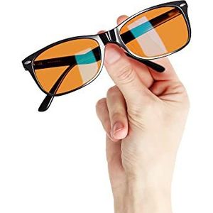 Swanwick - Night Swannies Klassieke Superieure Blauw Licht Blokkerende Computerbril voor een betere nachtrust en Verminder Oogstregen - (Zwart) Regular