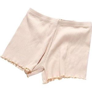 Ijszijde broeken, katoenen broeken, naadloze damesbroeken, kant for veiligheidsbroeken, zomer dames for veiligheidsbroeken (Color : Khaki, Size : XL)