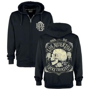 Lucky 13 Dead Skull Vest met capuchon zwart XL