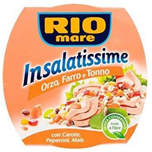 3x Rio Mare Insalatissime Orzo Farro e Tonno gerst, spelt en tonijn 160g met wortelen, paprika en maïs kant-en-klare gerechten