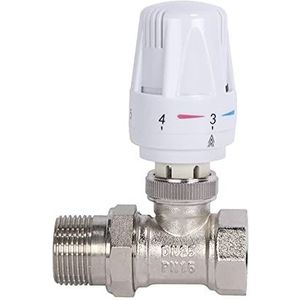 Temperatuurregelkleppen G1/2 inch Thermostatische klep Automatische Standaard Radiator Lockshield ventiel voor water (DN15B Thermostatische klep + Warm Pack)