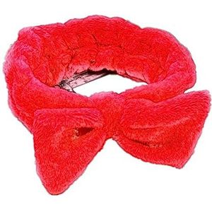 Haarband Mode Vrouwen Hoofdband Coral Fleece Haarband for Wasgezicht Make-up Lady Bath Masker Cosmetische Haarband Zachte Turban Haaraccessoires Haarbanden Voor Make-up (Size : Red)