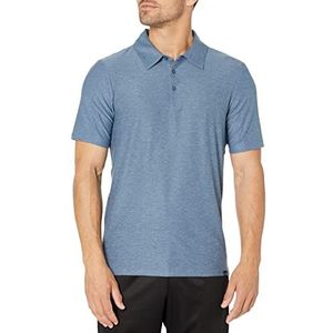 Skechers Heren GODRI All Day Polo Shirt, Blauw, X Large, Blauw, XL