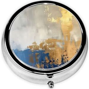 Ronde pillendoos draagbare medicijndoos voor reizen pillendoos, past zakken portefeuilles