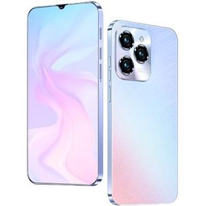 DEMANN GMBH Ontgrendel je telefoon, 6,3 inch scherm, 2 GB RAM + 16 GB ROM/TF 128 GB, 2 MP + 8 MP dubbele camera, ondersteuning voor 4G LTE FDD TDD, dual-sim, geschikt voor beginners. (White Blue, 6.3)