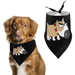 Grappige Bull Terrier Huisdier Sjaal Kerchief Driehoek Hond Bandanas Accessoires Voor Kleine Tot Grote Honden Puppy Katten
