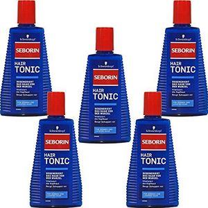 Schwarzkopf Seborin Hair Tonic (5 x 300 ml), haarwater voor dun haar, voorkomt roos, haarverzorging houdt het haar fris en gezond